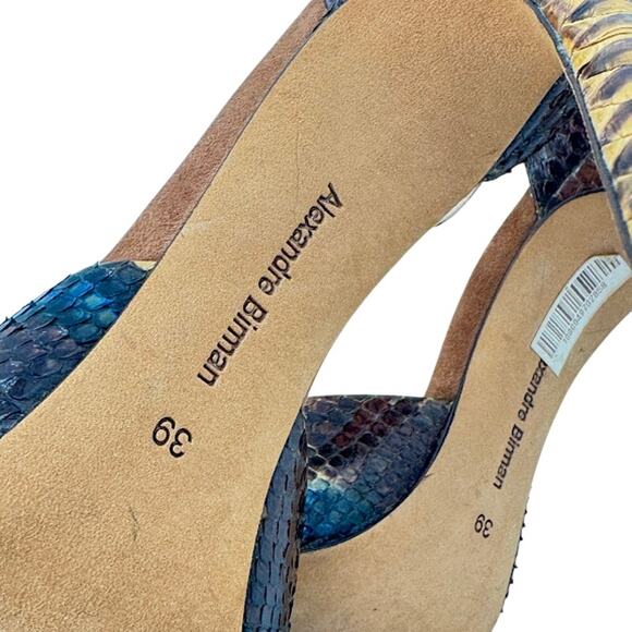 Alexandre Birman Burmese Python Ankle Strap Stiletto Heels Women’s Size EU 39 - Picture 12 of 12
